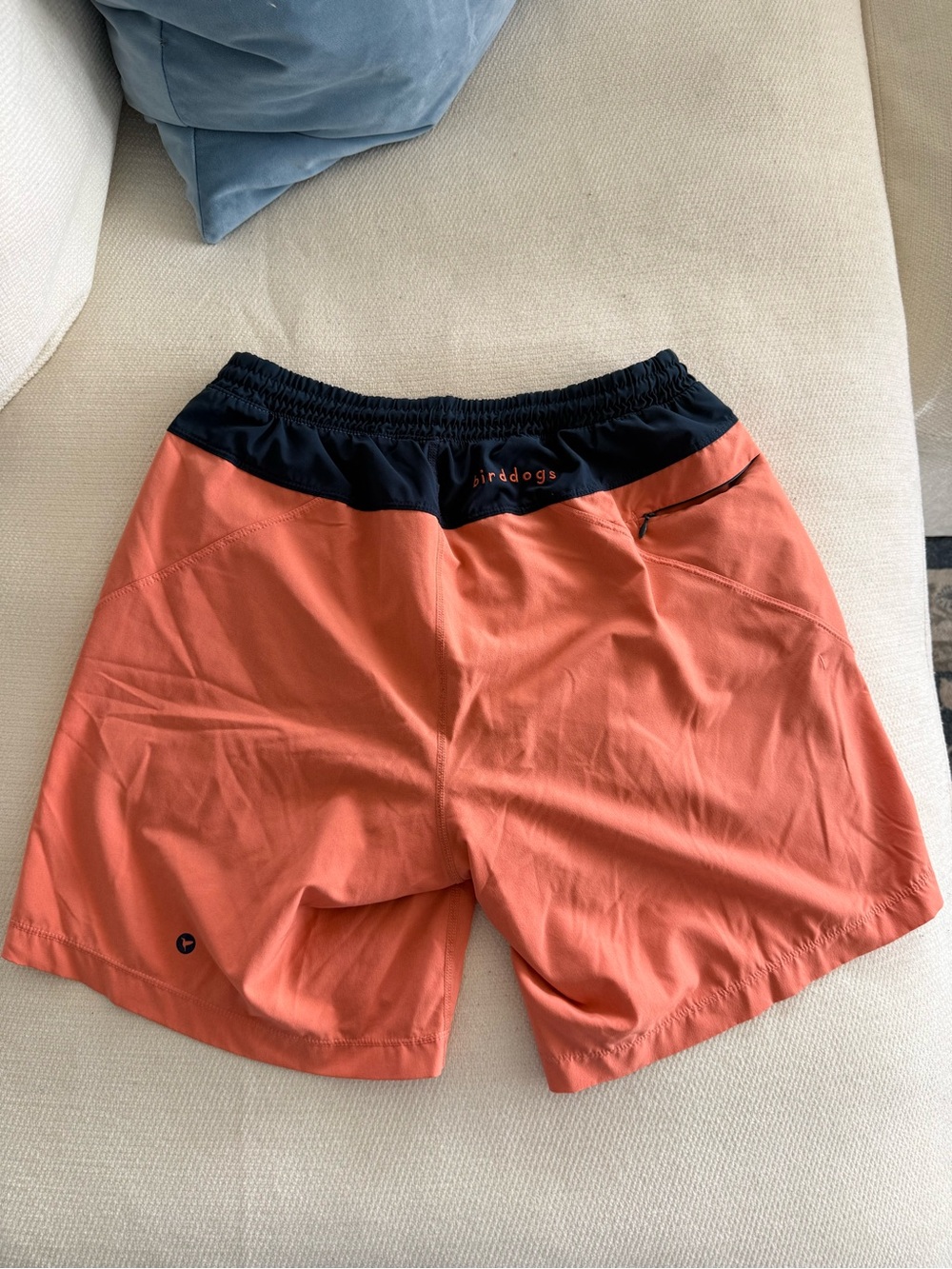 Birddog Classic Fit Shorts in Orange and Navy